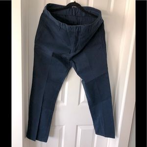 Dunhill London Navy Chino Tapered Leg Casual Pants Mens Italy 🇮🇹 soft